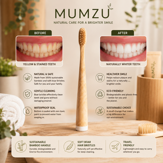Natural Boar Bristle & Bamboo Toothbrush