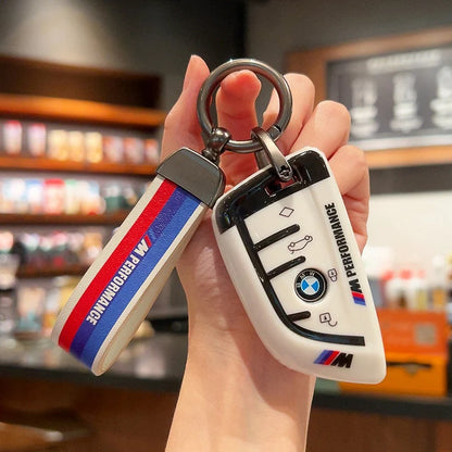 BMW M Performance Key Fob Case – Leather Cover with Keyring