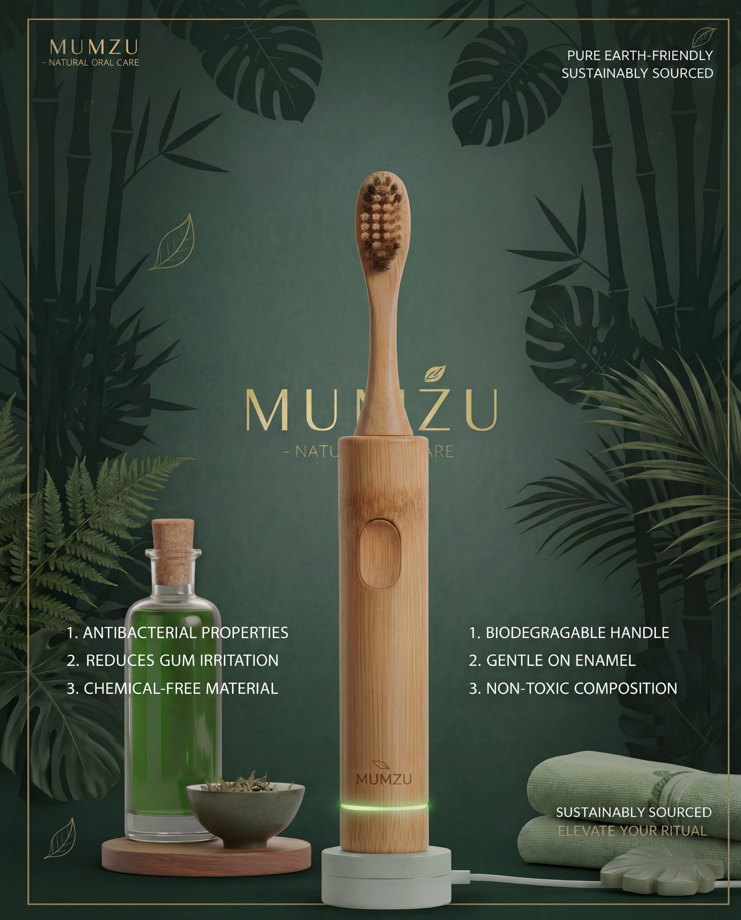 Mumzu Bamboo Electric Toothbrush
